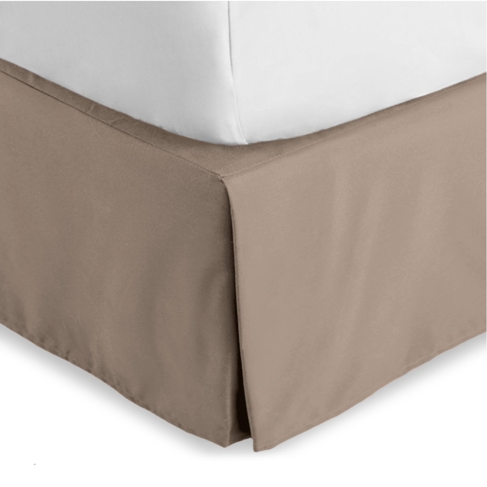 TAUPE Bed Skirt 15” Drop KING SIZE